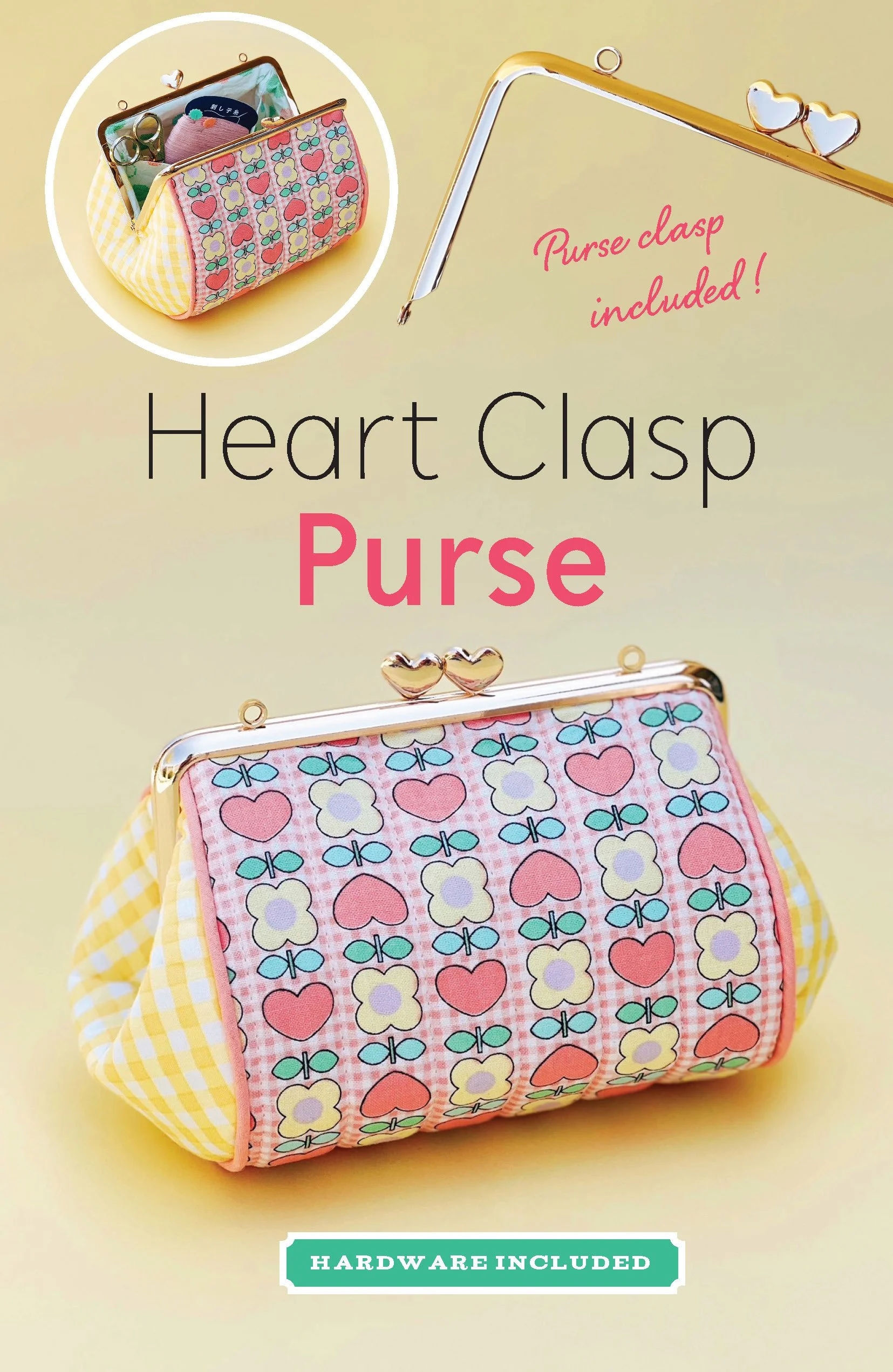 ZW2859 Heart Clasp Purse Rose Gold Zakka Workshop Retail